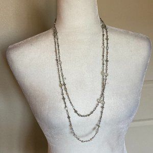 4/$10 All costume jewelry! Long Silver Necklace